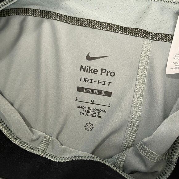 Nike Pro Leggings Men's Large Dri-Fit Tight Fit Pull On Green Athletic Active - Picture 6 of 9